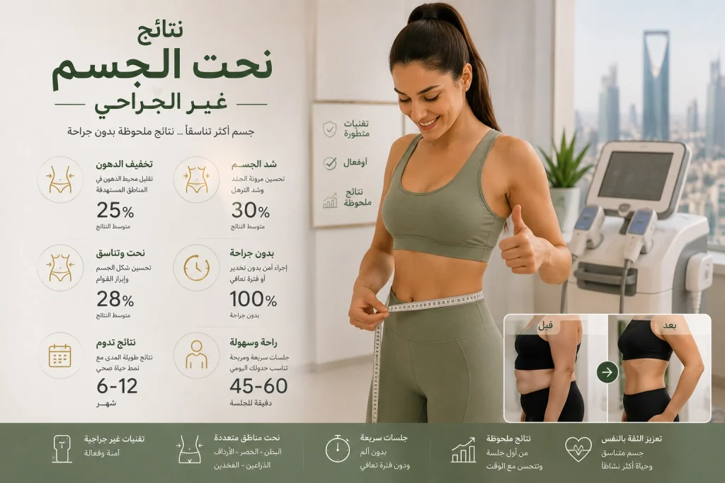 نتائج نحت الجسم غير الجراحي