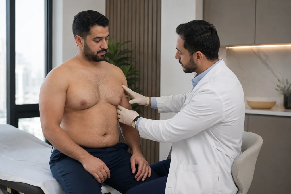 التثدي الدهني عند الرجال في الرياض