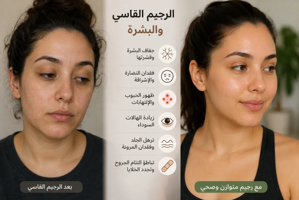 الرجيم القاسي والبشرة