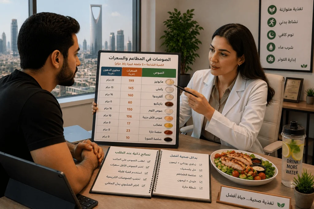 الصوصات في المطاعم والسعرات