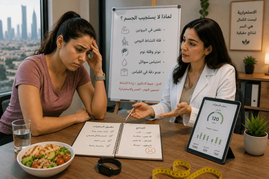 تطبيق السعرات والجسم لا يستجيب